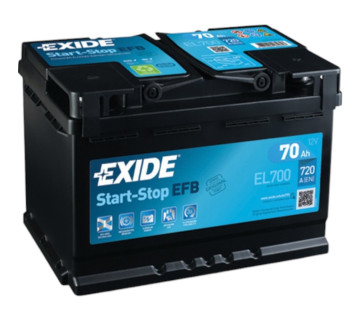 Акумулятор EXIDE Start-Stop EFB (EL700 ), 70Ah,  720A